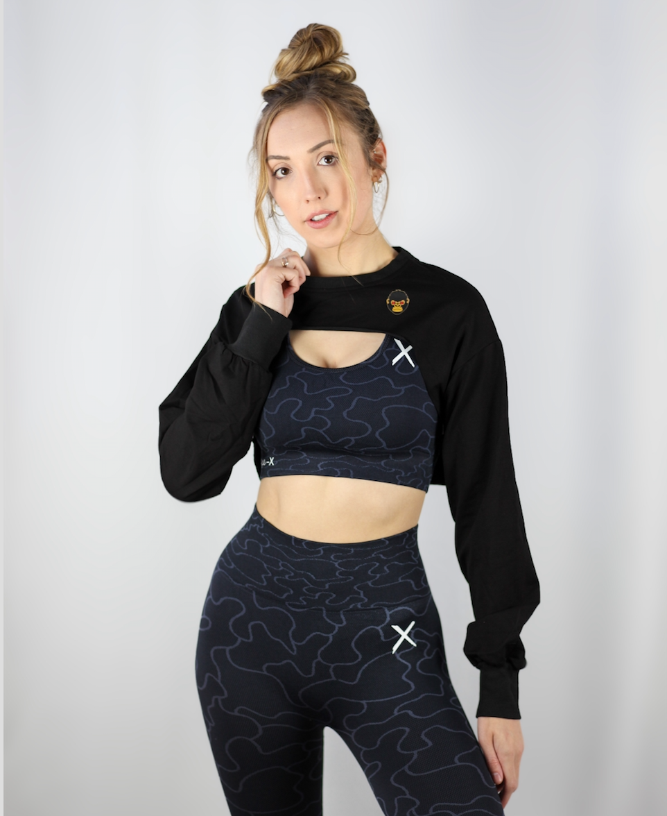 Drop Shoulder Super Crop Sweater